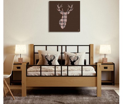 Кровать двуспальная из массива сосны Лофт Сити LIT 160