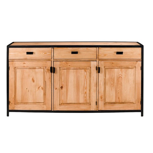 Тумба 3 двери 3 ящика из массива сосны Лофт Сити 3P+3T