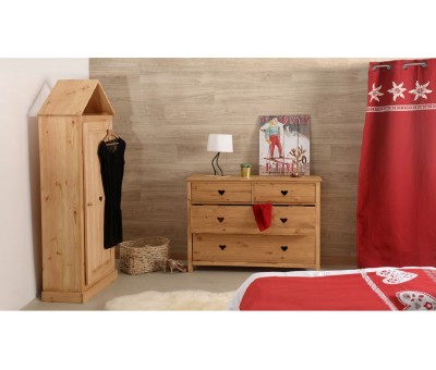 Шкаф одностворчатый книжный из массива сосны KR74