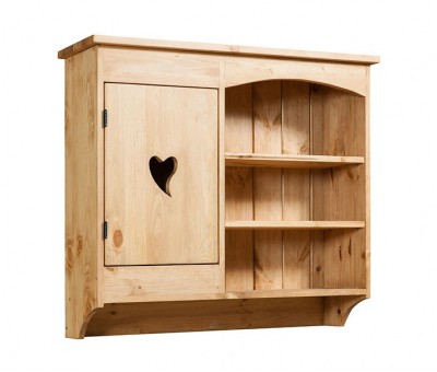 Полка навесная  из массива сосны KAE011