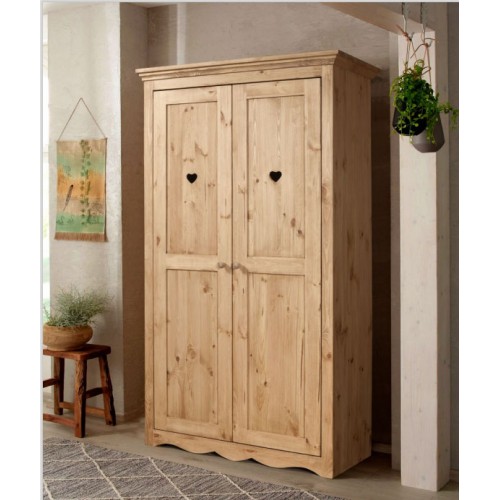 Шкаф двухстворчатый из массива сосны KSA2