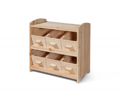 Тумба из массива сосны (без отделки) CASE1