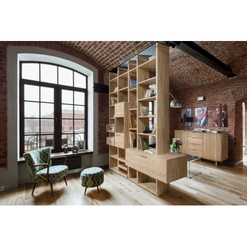 Стеллаж из массива дуба Сага