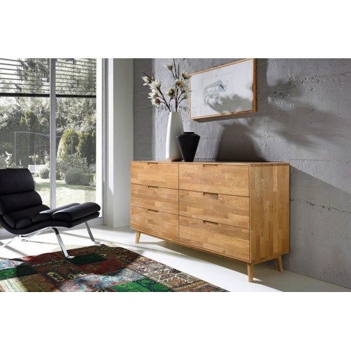 Комод из массива дуба Сканди 4 (Норд 4)