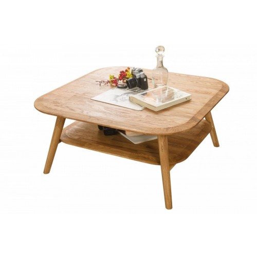 Стол журнальный из массива дуба Сканди 4 (Норд 4) - сращенный